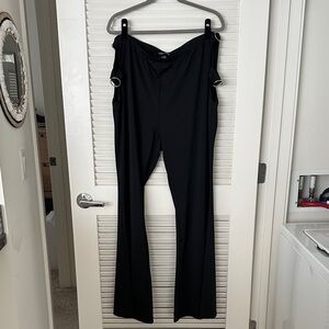Fashion Nova Black Bootcut Pants with Ring Details